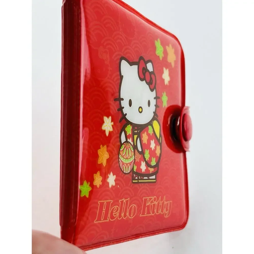 Hello Kitty Vinyl Snap Wallet Card Holder Red Vintage Sanrio 2003 Kimono Dress H - Picture 2 of 12